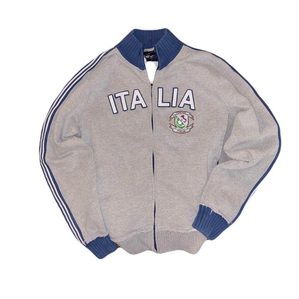 Italia Gray and Blue Track Jacket